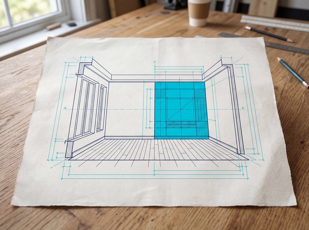 Blueprint Innenraumgestaltung